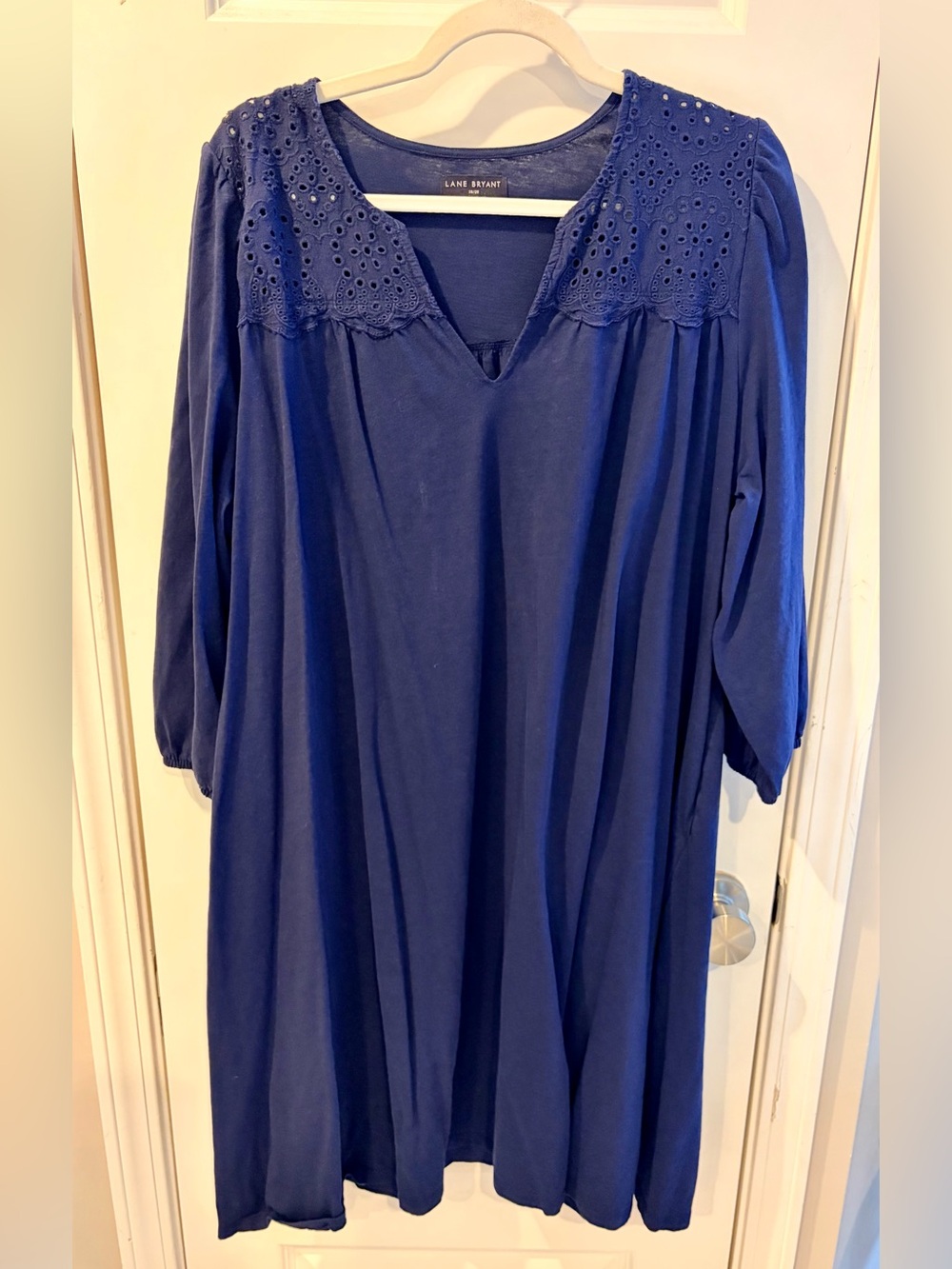 Lane Bryant Navy Dress with Eyelet Detail Size 18/20